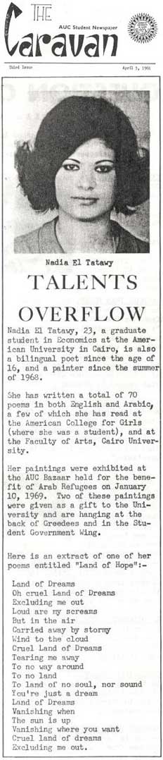 Dr.Nadia - Caravan Newspaper - 1969